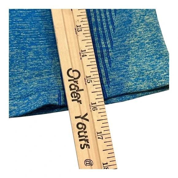 Fabletics High Waisted Seamless Shorts Women's Size M Workout‎ Activewear Blue - Picture 8 of 10